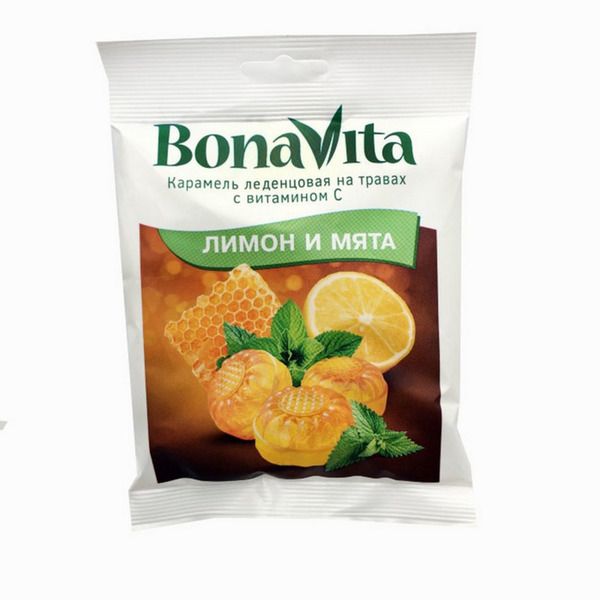 фото упаковки BonaVita Карамель леденцовая Лимон мята