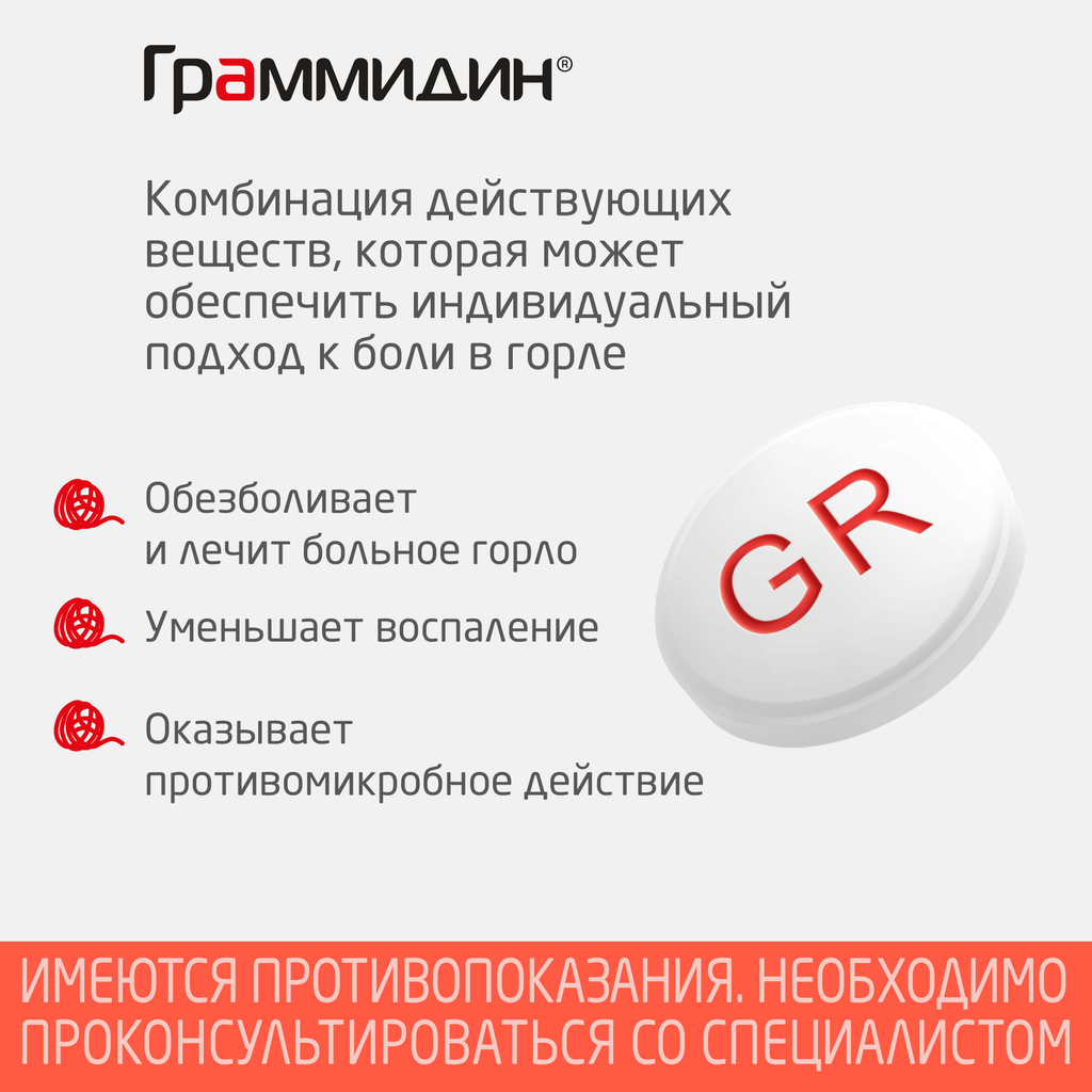 Граммидин с анестетиком нео, 3 мг+0.2 мг+1 мг, таблетки для рассасывания, 18 шт.