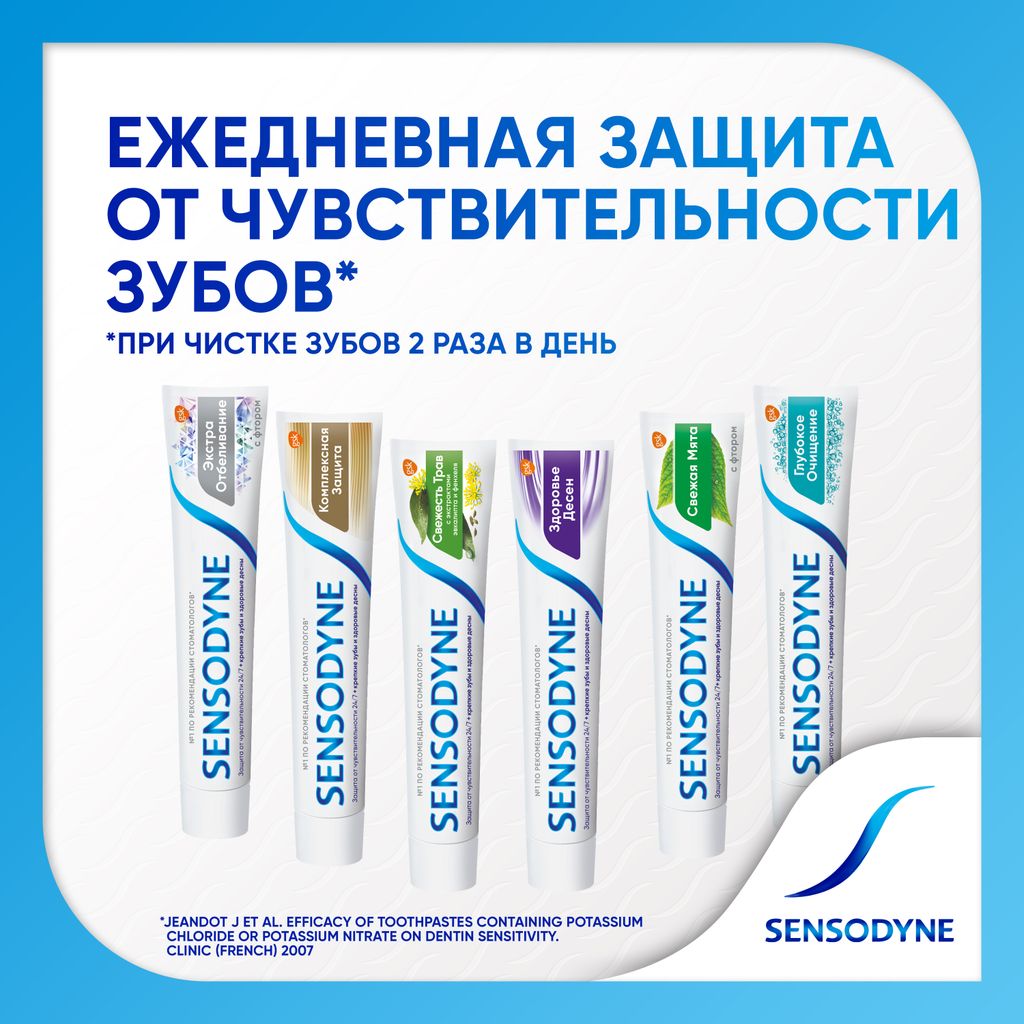 Зубная паста Sensodyne с фтором, паста зубная, 75 мл, 1 шт.