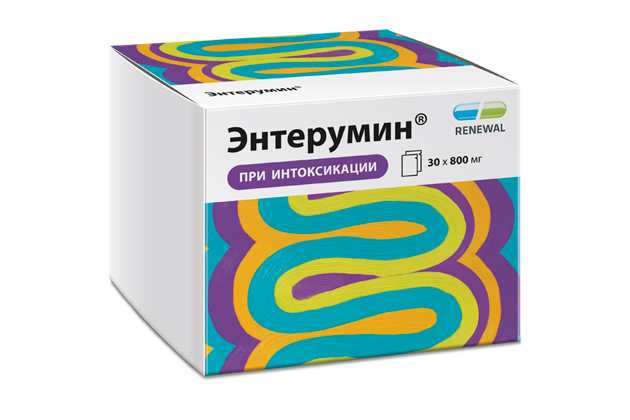 Энтерумин, 800 мг, порошок для приготовления суспензии для приема внутрь, 30 шт.