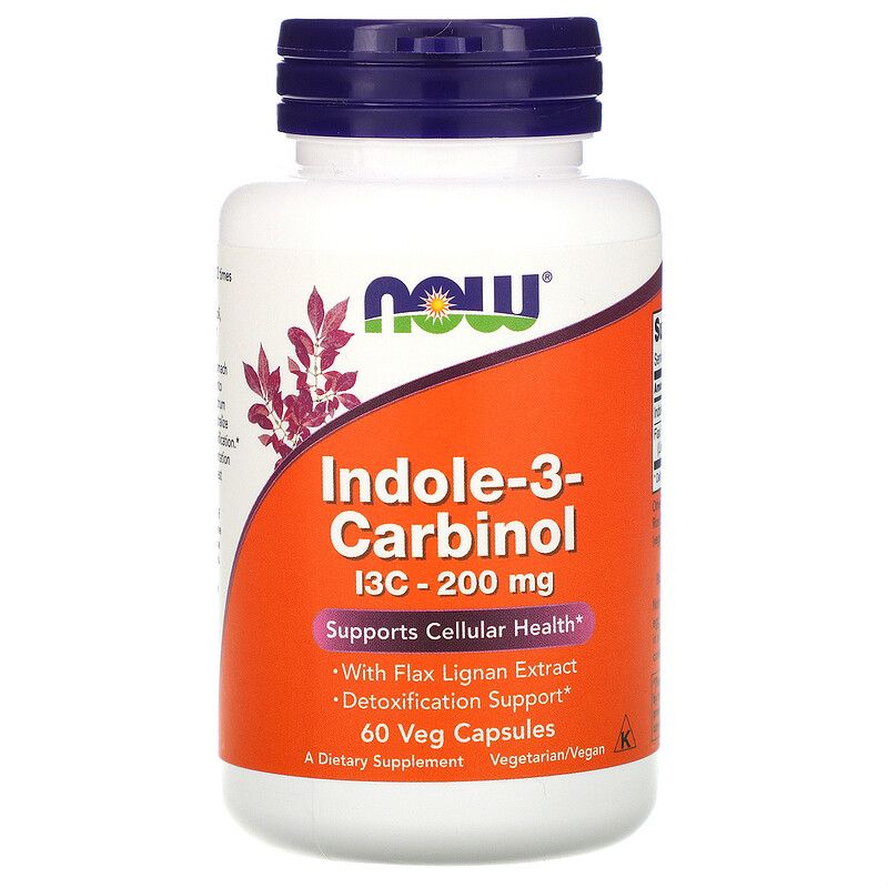 фото упаковки NOW Indole-3-Carbinol Индол-3-карбинол