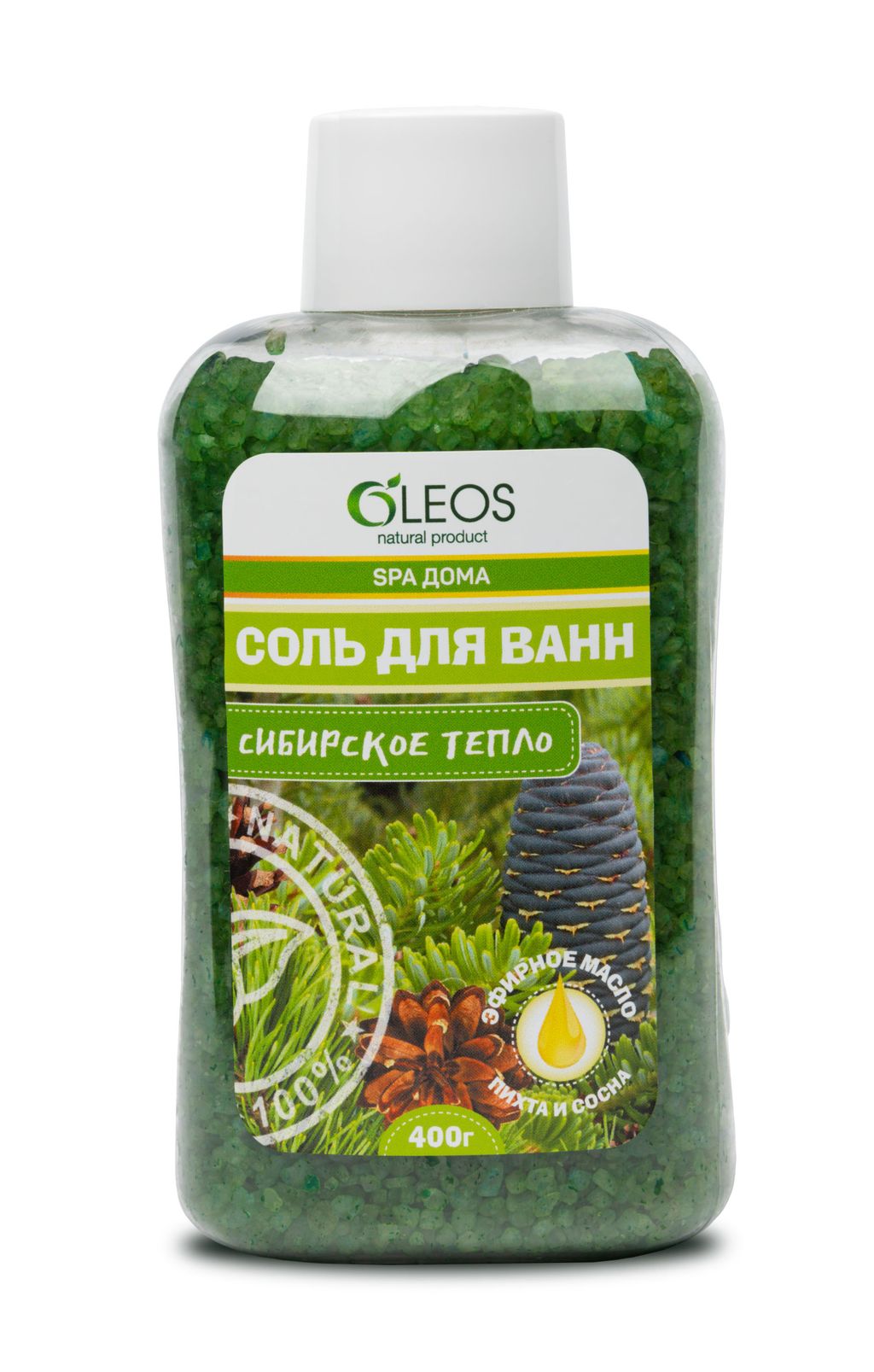 фото упаковки Oleos Морская соль для ванн Сибирское тепло