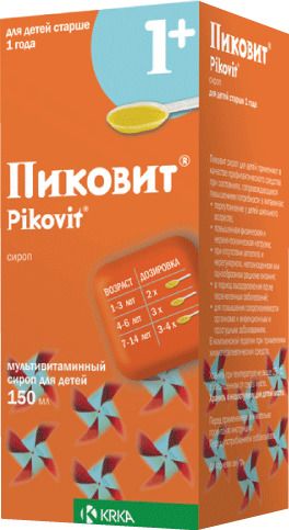 Пиковит (сироп), сироп для детей, 150 мл, 1 шт. цена