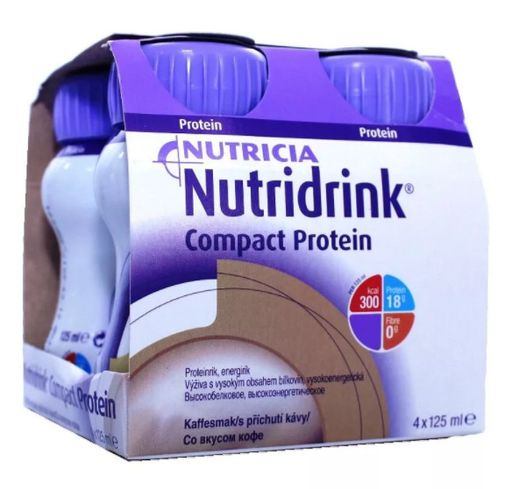 Nutridrink compact protein, жидкость для приема внутрь, со вкусом кофе, 125 мл, 4 шт. цена