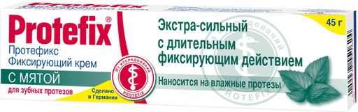 Протефикс крем фиксирующий, крем для фиксации зубных протезов, с мятой, 40 г, 1 шт. цена