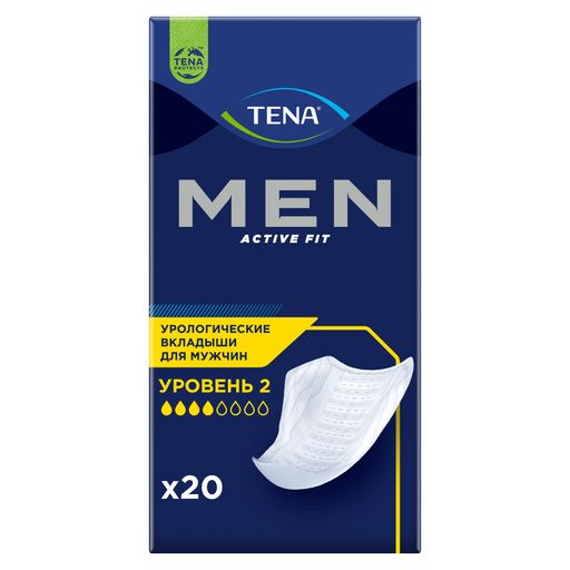 Tena Men вкладыши урологические уровень 2, прокладки урологические, medium, 20 шт.