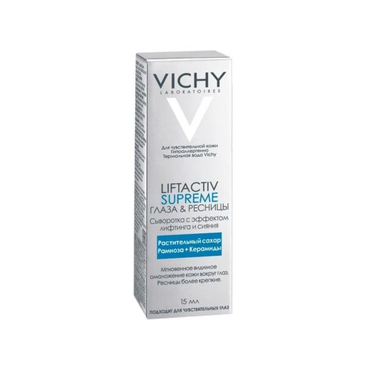 Vichy Liftactiv Supreme сыворотка для глаз и ресниц, сыворотка для лица и области вокруг глаз, 15 мл, 1 шт.