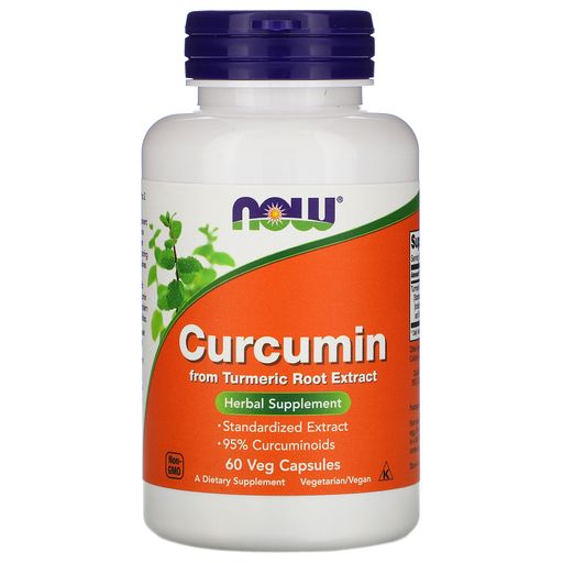NOW Curcumin Куркумин, капсулы, 60 шт. цена