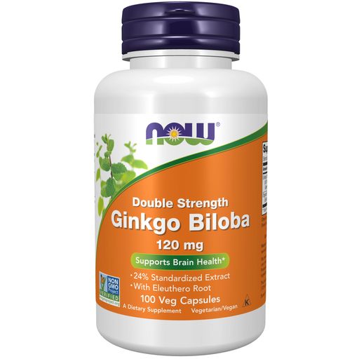 NOW Ginkgo Biloba Гинкго билоба, 120 мг, капсулы, 100 шт.