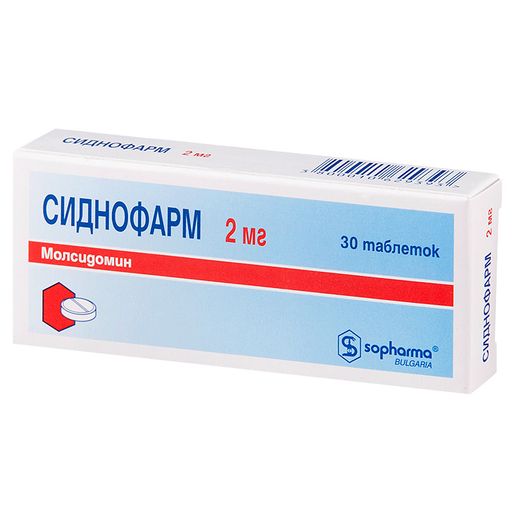Сиднофарм, 2 мг, таблетки, 30 шт. цена