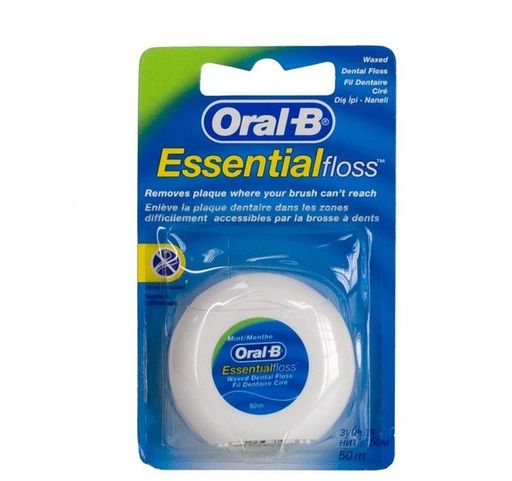 Oral-B Essential Floss Зубная нить вощеная, 50 м, с мятным вкусом, 1 шт. цена