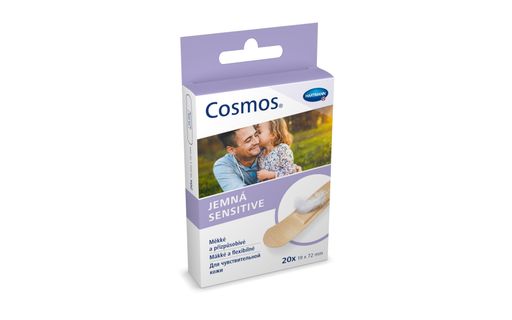 Cosmos Sensitive Пластырь, 19х72 мм, пластырь медицинский, для чувствительной кожи, 20 шт. цена
