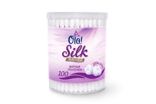 Ola! Silk Sense ватные палочки, в круглой банке, 100 шт. цена