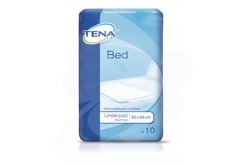 Пеленки впитывающие (простыни) TENA Bed Underpad, 90 смx60 см, Normal (2 капли), 10 шт. цена