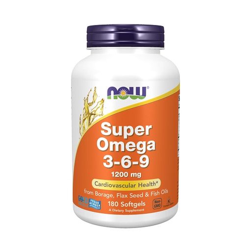 NOW Super Omega 3-6-9, 1200 мг, капсулы, 180 шт.