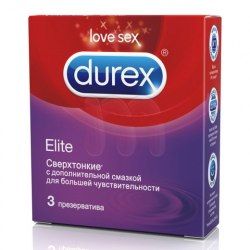 Презервативы Durex Elite, презерватив, гладкие, сверхтонкие, 3 шт. цена