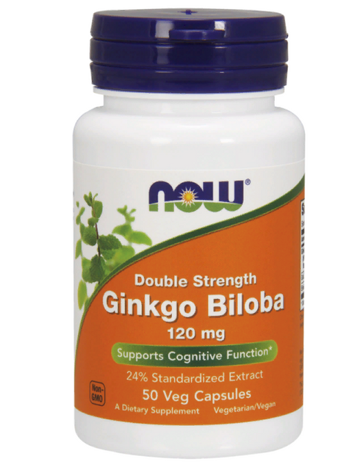 NOW Ginkgo Biloba Гинкго Билоба, 120 мг, капсулы, 50 шт. цена