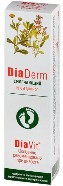 ДиаДерм Смягчающий крем для ног, крем для ног, 75 мл, 1 шт. цена