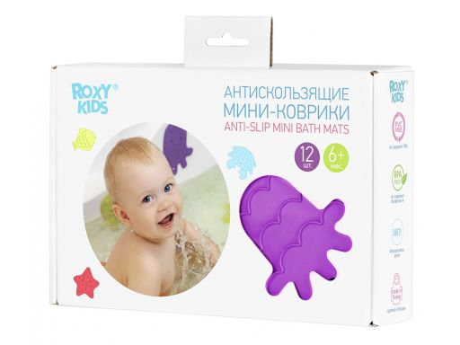 Roxy-kids Антискользящие мини-коврики для ванны, 12 шт. цена