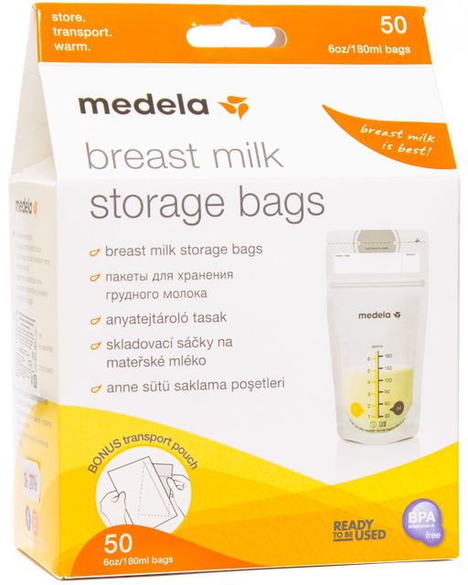 Medela Пакеты для хранения грудного молока, одноразовый (-ая, -ое, -ые), 180 мл, 50 шт. цена