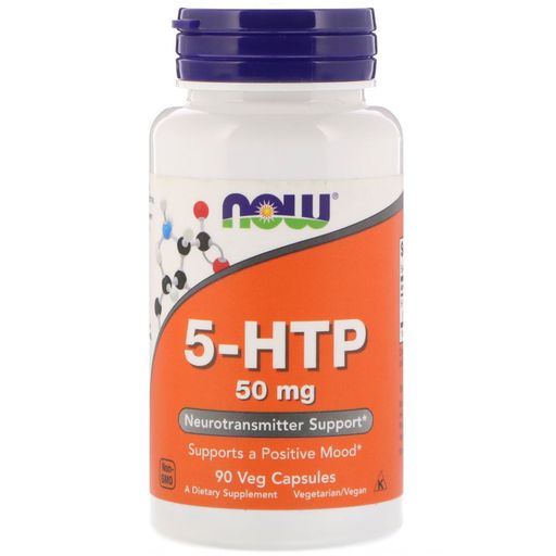 NOW 5-HTP 5-гидрокситриптофан, 50 мг, капсулы, 90 шт. цена
