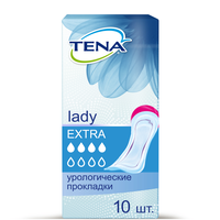 Прокладки урологические Tena Lady Extra, прокладки урологические, 4 капли, 10 шт.