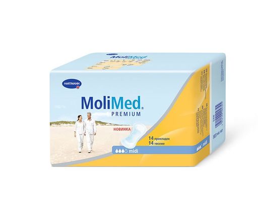Molimed Premium прокладки урологические для женщин Миди, 14 шт. цена