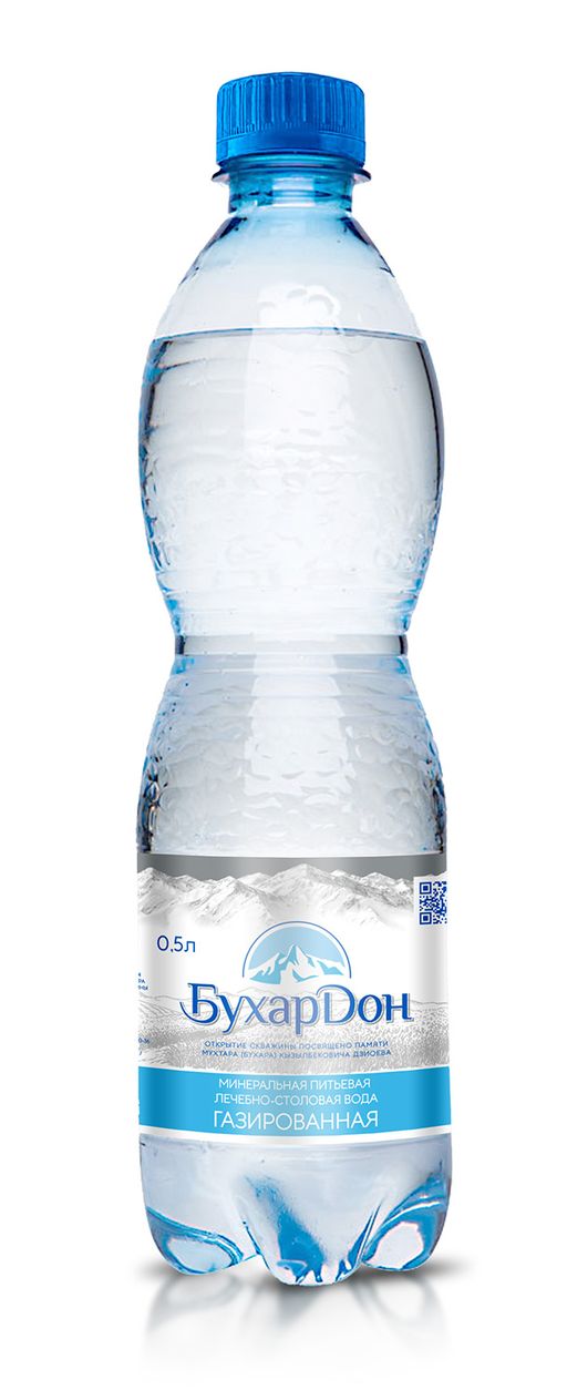 БухарДон Вода минеральная питьевая столовая, вода минеральная, газированная, 0,5 л, 1 шт.