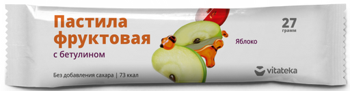 Витатека Пастила фруктовая Яблочная, 27 г, 1 шт. цена