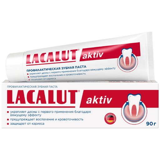 Lacalut Aktiv Зубная паста, паста зубная, профилактическая, 90 г, 1 шт.